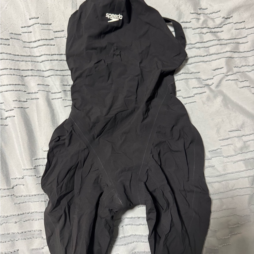 Speedo Black Bodysuit One Piece Swimsuit